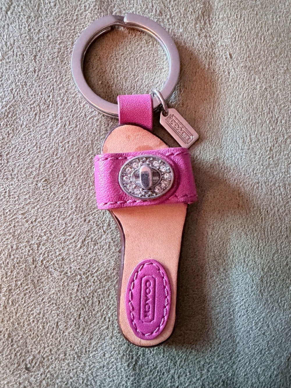 Coach Pink Sandal with Stones/Silver buckle